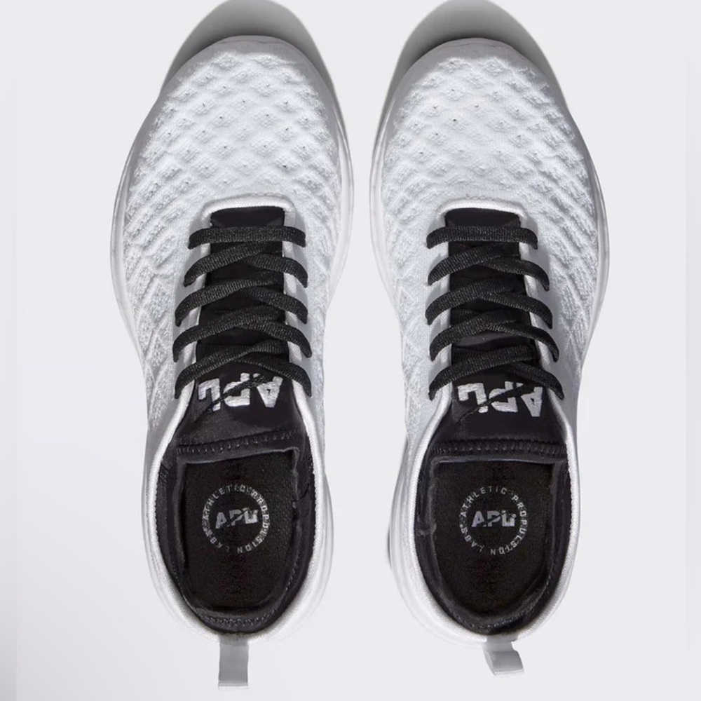 APL Tech Loom Phantom Sneaker, White and Black 8.5M